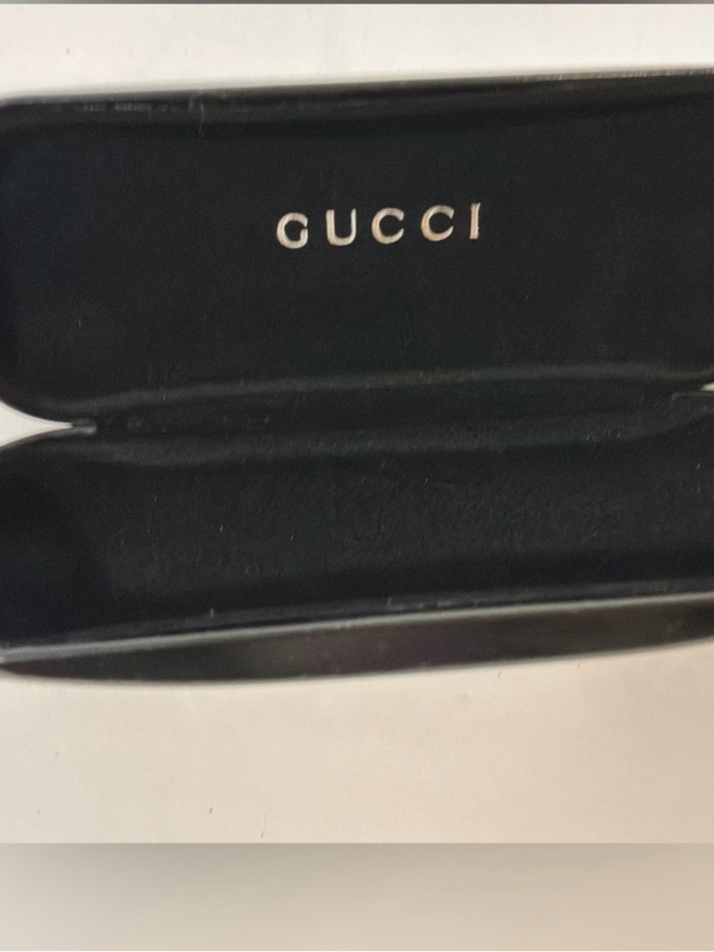 Gucci Black Eyewear Case with Gold Logo